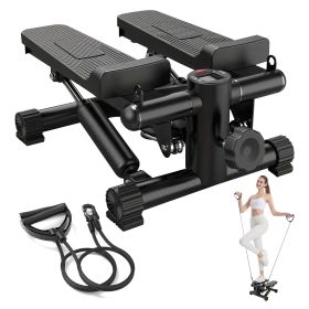 Mini Steppers for Exercise Mini Stair Stepper for Home with Resistance Bands Stepper with LCD Monitor