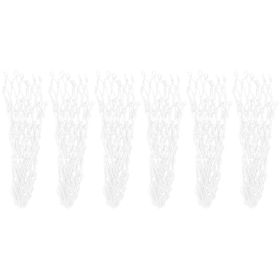 6PCS/Set Net Pocket Long Service Life Billiards Table Pocket for Billiards (White)