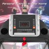 Easy Folding Treadmill for Home Use, 2.5HP Electric Running, Jogging & Walking Machine with Device Holder & Pulse Sensor