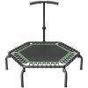 VEVOR 54.5" Mini Fitness Trampoline Adults Indoor Exercise Rebounder with Handle