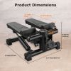 Mini Steppers for Exercise Mini Stair Stepper for Home with Resistance Bands Stepper with LCD Monitor