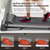 Easy Folding Treadmill for Home Use, 2.5HP Electric Running, Jogging & Walking Machine with Device Holder & Pulse Sensor