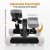 Adjustable Mini Steppers for Exercise Portable Stair Steppers with Ultra Quiet Design Resistance Bands Twist Motion Hydraulic Fitness Stair Climber fo