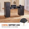VEVOR Manicure Table, Glass Top Nail Desk, Makeup Dressing Nail Station with Storage Cabinets