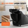 VEVOR Shampoo Backwash Chair, 661.4LBS Loading Barbershop Hair Washing Station with Electric Adjustable Footrest & Ceramic Bowl