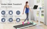 2 in 1 Under Desk Electric Treadmill 2.5HP; with Bluetooth APP and speaker; Remote Control; Display; Walking Jogging Running Machine Fitness Equipment