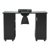 VEVOR Manicure Table, Nail Table Station with Electric Dust Collector, Moveable Nail Tech Desk with 8 Wheels (4 Lockable), 3 Dust Bag & Wrist Rest