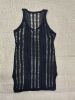 Solid Color Hollow Out Dress Without Bikini, V Neck See Through Split Crochet Cover Up Dress, Women's Swimwear & Clothing