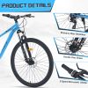 29 Inch Wheels 8 Speed Mountain Bike, for Men Women Boys and Girls, Front Suspension, Steel Frame